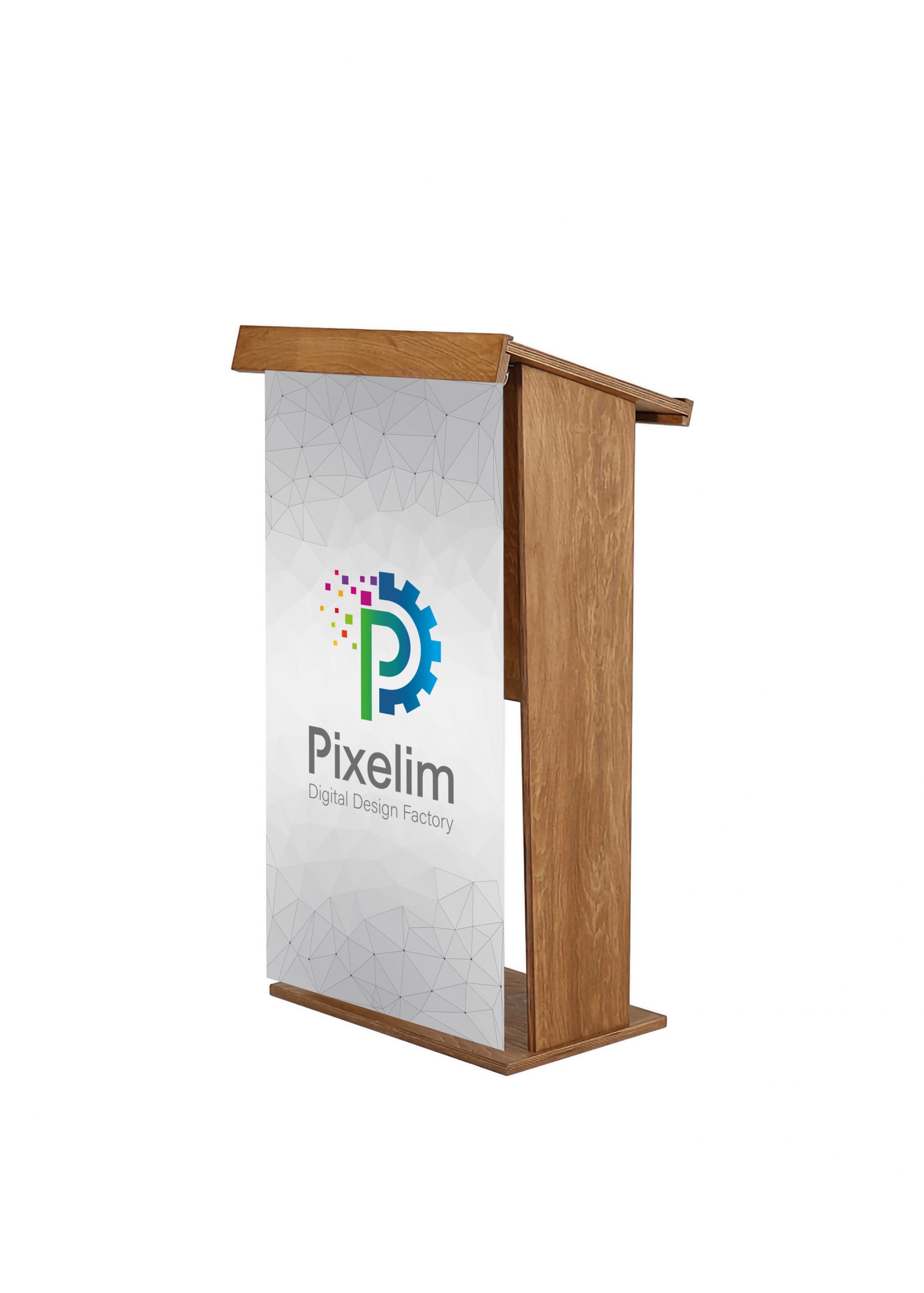 Wooden podium